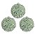Bola Natalina 10cm C/4 Flocadas Verde Claro 1923691 Cromus - Imagem 1