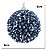 Bola Natalina 8cm C/4 Flocadas Azul Cromus - Imagem 2
