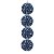 Bola Natalina 8cm C/4 Flocadas Azul Cromus - Imagem 4
