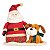 Boneco Natalino Papai Noel Animado C/ Pet 25cm 1207770 Cromus - Imagem 1