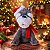 Boneco Natalino Urso C/Movimento Cachorro Natalino Cinza 30cm - Imagem 2
