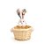 Mini Cesta Decor de Vime c/ Coelho Florido Orelha Azul 1032444A Cromus - Imagem 1