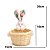Mini Cesta Decor de Vime c/ Coelho Florido Orelha Azul 1032444A Cromus - Imagem 3