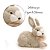 Coelho Decor de Pascoa  Bege e Branco 22cm 1038742 Cromus - Imagem 2