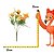 Pick Galho de Flores Laranja 33cm Cromus - Imagem 3