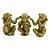 Escultura Macacos Trio Da Sabedoria Dourado 17832 Mart - Imagem 1