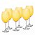 Taça de Vinho Banquet C/6 Amarela 580ml 35714 Wolff - Imagem 1