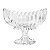 Centro De Mesa Cristal Com Pé Geneva 28x15x23cm 5339 Wollf - Imagem 1