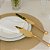 Conjunto 2 Talheres C/ Trançado Dourado 28cm 2985 Wolff - Imagem 2