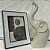 Escultura Decorativa Elefante Bege Acinzentado 25cm BTC - Imagem 2