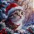 Almofada Natalina Cordone My Cat 445515 43x43cm Belchior - Imagem 3