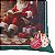 Almofada Natalina Papai Noel Leitor 445511 43x43cm Belchior - Imagem 3
