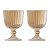 Conjunto 2 Taças de Vidro Lines Âmbar 380ml 20638 Wolff - Imagem 1
