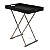 Mesa Em Pu e Metal Preta 17882 79,50x75,50x45,5cm Mart - Imagem 1