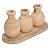 Mini Vaso Em Madeira 4 Peças 17680 Mart - Imagem 1