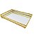 Bandeja Dourada Em Metal Espelhado 7175 4,5x24x12,5cm Mart - Imagem 1