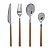 Faqueiro Wood 24 Peças de Aço Inox 1014523 Cromus - Imagem 1