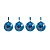 Bola Natalina Disney 8cm C/4 Stitch 1026644 Cromus - Imagem 2