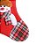 Bota Natalina Xadrez C/ Vermelho 46cm 1Un 1107249 Cromus - Imagem 3