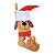 Bota Natalina Cachorro 54cm 1Un 1106244 Cromus - Imagem 1