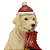 Cachorro Natalino C/ Bota 15cm 1003421 Cromus - Imagem 2