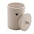 Potiche Heart Branco De Ceramica 10x15cm  8680 Lyor - Imagem 2