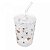 Copo Bee C/Tampa E Canudo Borossilicato 360ml 5962 Lyor - Imagem 1