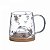 Caneca Daisy 330ml Borossilicato C/ Pires de Bambu 5705 Lyor - Imagem 2