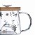 Caneca Daisy 330ml Borossilicato C/ Pires de Bambu 5705 Lyor - Imagem 3