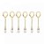 Colher de Café Zamac C/6 Crystal Dourado 11cm 3127 Lyor - Imagem 1