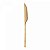 Faca  Aço Inox C/6 Bambu Elegant Champanhe 22,3cm 1814 Lyor - Imagem 2