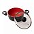 Panela Caçarola de Indução Alumínio  Vermelha 20cm 220096 Lyor - Imagem 2