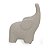 Escultura Elefante Cinza15,5x12x6,5cm 18976-M Mart - Imagem 1