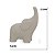 Escultura Elefante Cinza15,5x12x6,5cm 18976-M Mart - Imagem 2