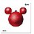 Bola Natalina 6cm Mickey Vermelha C/6un 1718645 Cromus - Imagem 2