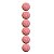 Bola Natalina 8cm C/6 Rosa Chiclete Natal Cromus - Imagem 3