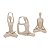 Escultura Yoga Posição de Lótus 24x14,5x10,5cm 19432-A Mart - Imagem 4