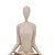Escultura Yoga Posição Lótus 21,5x15x10,5cm 19432-C Mart - Imagem 2