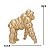 Escultura Macaco Dourado 26x15,5x23cm 19347 Mart - Imagem 3