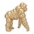 Escultura Macaco Dourado 26x15,5x23cm 19347 Mart - Imagem 1