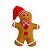 Mini Pelucia Gingerbread C/Gorro 15cm 1055976 1Un Cromus - Imagem 1