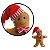 Mini Gingerbread C/Gorro 15cm 1055976 1Un Cromus - Imagem 2