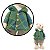 Urso Natalino Verde Xadrez C/ Casaco 40cm 1052167 Cromus - Imagem 4