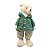 Urso Natalino Verde Xadrez C/ Casaco 40cm 1052167 Cromus - Imagem 1