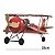 Avião Natalino Vermelho 35cm 1044496 Cromus - Imagem 2