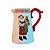 Jarra Papai Noel De Porcelana 20x13cm FafaImports - Imagem 1