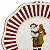 Prato Raso Natalino Papai Noel Filete Christmas 29cm 1Und - Imagem 2
