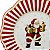 Prato Raso Natalino Papai Noel Filete Christmas 29cm 1Und - Imagem 2