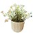 Mini Vaso Branco Com Flor 9x10cm - Imagem 1