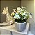 Mini Vaso Branco Com Flor 9x10cm - Imagem 2